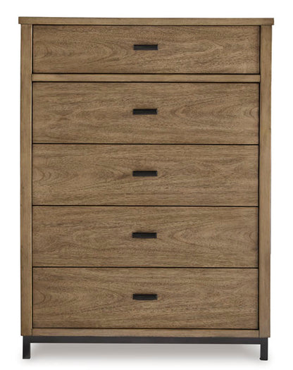 Tomtyn Light Brown Five Drawer Chest