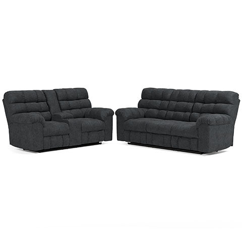 Wilhurst Marine Reclining Sofa and Loveseat Set