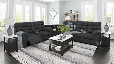 Wilhurst Marine Reclining Sofa and Loveseat Set