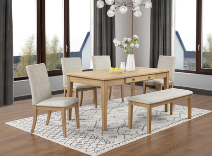 Zurich 6pc Dining Set with Bench by Massa Gallery