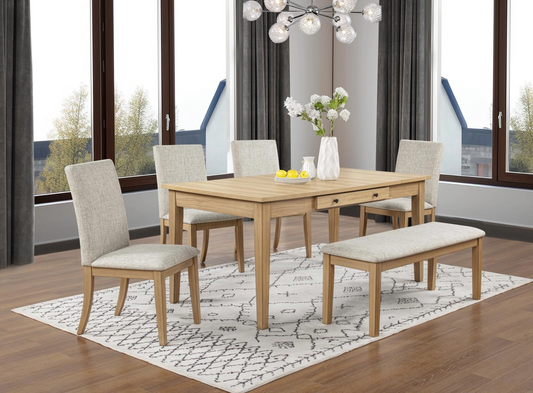 Zurich 6pc Dining Set with Bench
