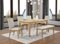 Zurich 6pc Dining Set with Bench by Massa Gallery