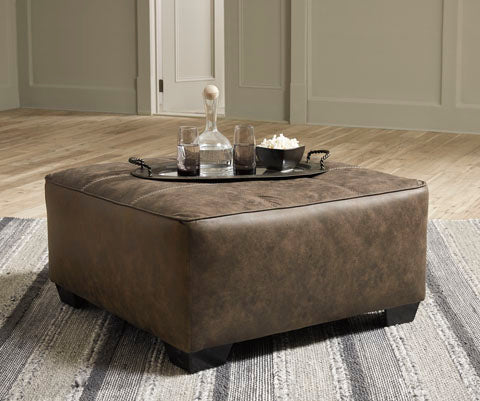 Abalone Chocolate Oversized Accent Ottoman