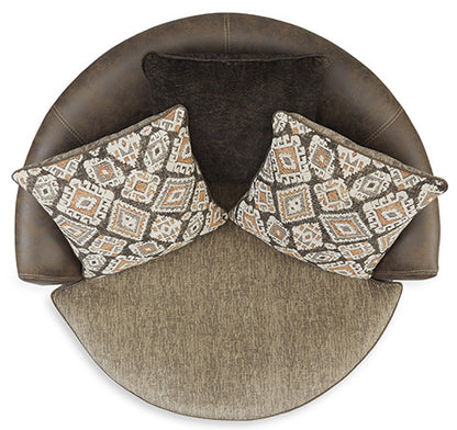 Abalone Chocolate Oversized Swivel Chair