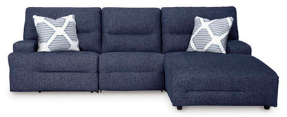 Acklen Place Navy 3-Piece Power Reclining Sectional