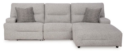 Acklen Place Pewter 3-Piece Power Reclining Sectional