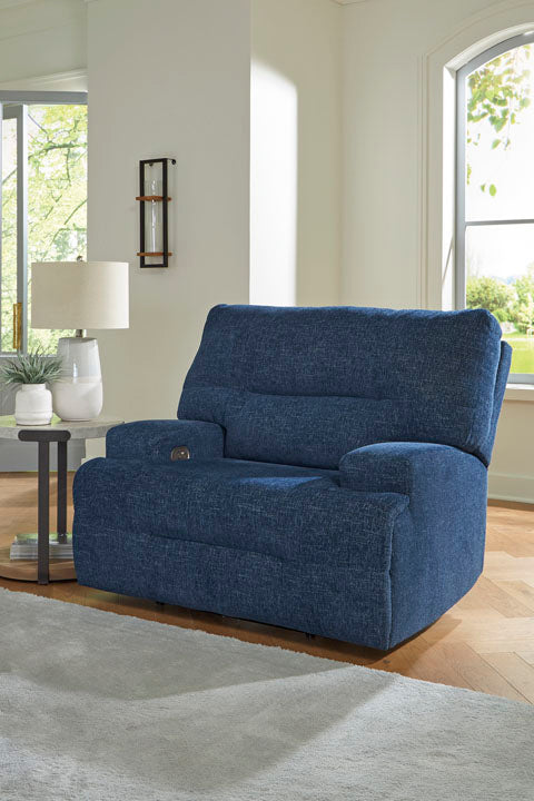 Acklen Place Navy Wide Seat Power Recliner