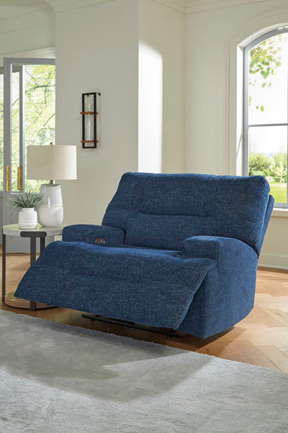 Acklen Place Navy Wide Seat Power Recliner