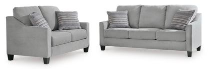 Adlai Shadow Sofa and Loveseat Set