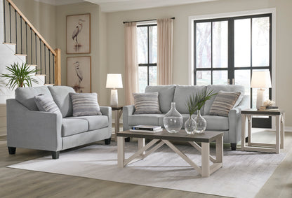 Adlai Shadow Sofa and Loveseat Set