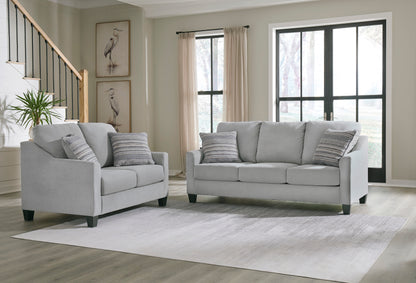 Adlai Shadow Sofa and Loveseat Set