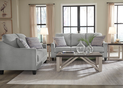 Adlai Shadow Sofa and Loveseat Set
