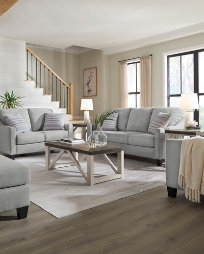 Adlai Shadow Sofa and Loveseat Set