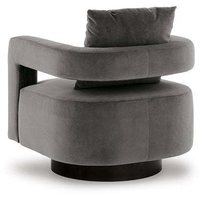 Alcoma Gray Swivel Accent Chair