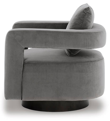 Alcoma Gray Swivel Accent Chair
