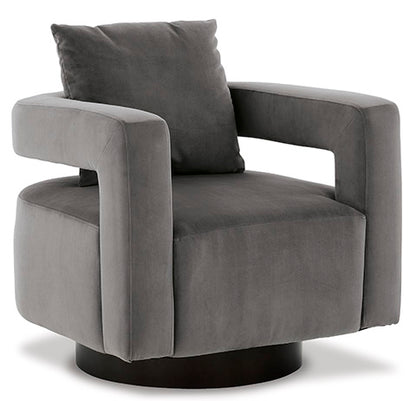 Alcoma Gray Swivel Accent Chair