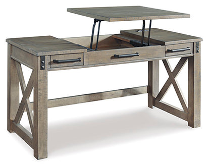 Aldwin Gray Home Office Lift Top Desk