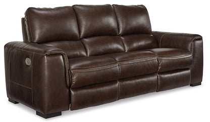 Alessandro Garnet Power Reclining Sofa