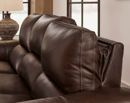 Alessandro Garnet Power Reclining Loveseat with Console