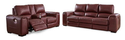 Alessandro Garnet Sofa and Loveseat Set