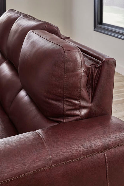 Alessandro Garnet Power Reclining Loveseat with Console