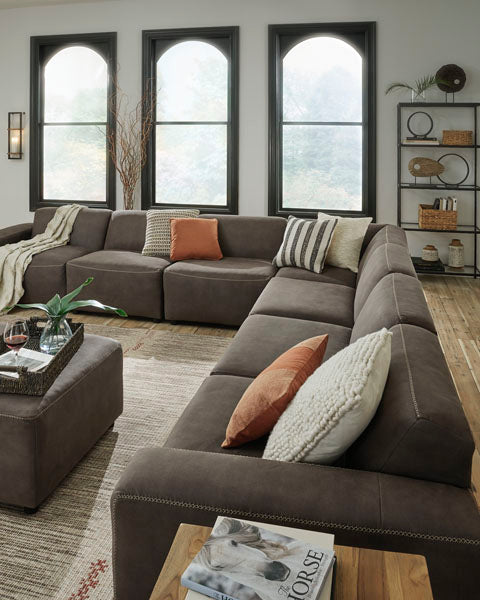 Allena Gunmetal 5-Piece Sectional