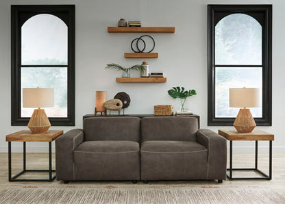 Allena Gunmetal Sofa and Loveseat Set
