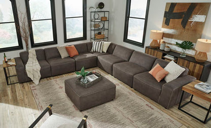 Allena Gunmetal Oversized Accent Ottoman