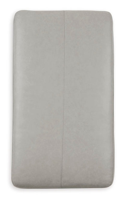 Amiata Gray Oversized Accent Ottoman