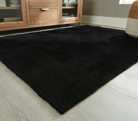 Anaben Black Washable Rug