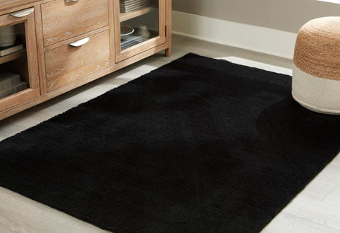 Anaben Black Washable Rug