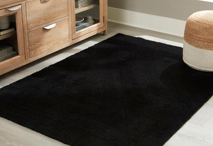 Anaben Black Washable Rug