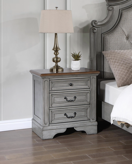 Annalee Gray Rustic Nightstand