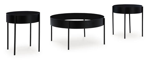 Ardoline Black Coffee and End Tables