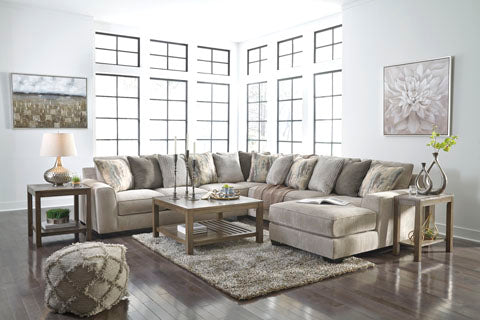 Ardsley Light Gray 3-Piece Sectional with Chaise