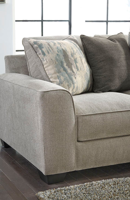Ardsley Light Gray 4-Piece Loveseat Sectional with Chaise