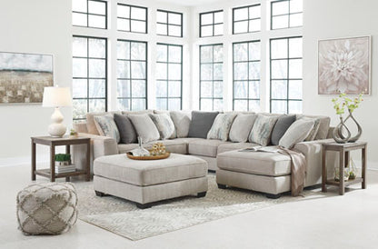 Ardsley Light Gray 4-Piece Loveseat Sectional with Chaise