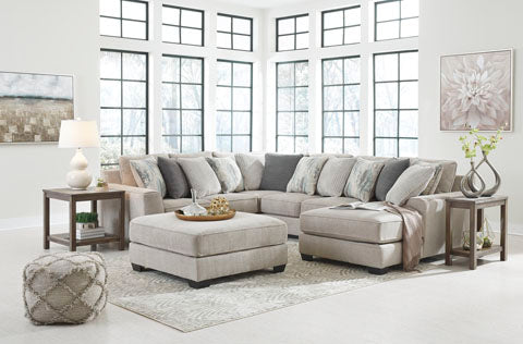 Ardsley Light Gray 4-Piece Sectional with Chaise