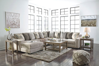 Ardsley Light Gray 4-Piece Sofa Sectional with Chaise