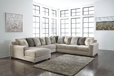 Ardsley Light Gray 5-Piece Sectional with Chaise