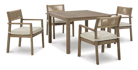 Aria Plains Brown 5-pc Outdoor Dining Set