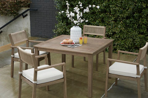 Aria Plains Brown 5-pc Outdoor Dining Set