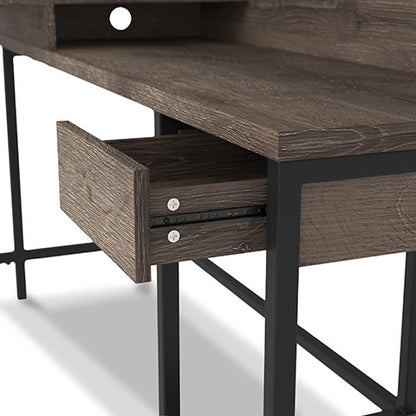 Arlenbry Gray L-Desk with Storage