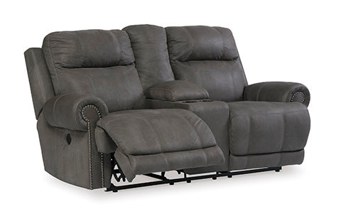 Austere Reclining Loveseat with Console