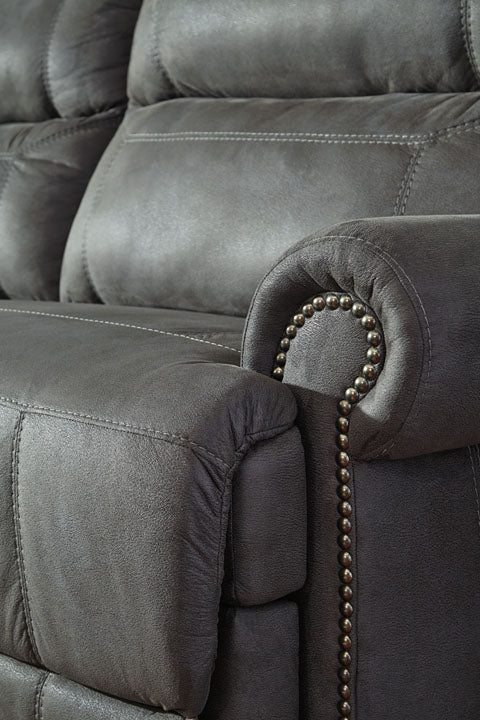 Austere Reclining Loveseat with Console