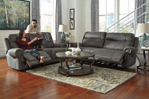 Austere Reclining Loveseat with Console