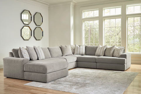 Avaliyah Ash 6-Piece Sectional with Chaise