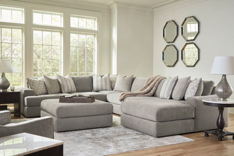 Avaliyah Ash 6-Piece Sectional with Chaise