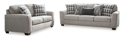 Avenal Park Flannel Sofa and Loveseat Set