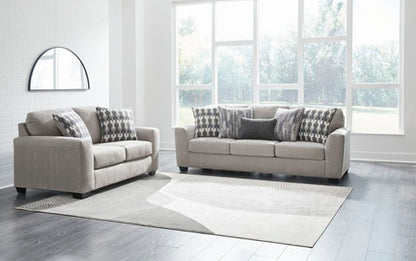 Avenal Park Flannel Sofa and Loveseat Set